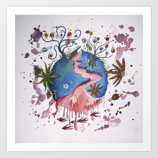 The strange planet Art Print