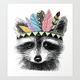 raccoon Art Print