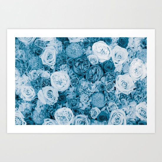 Bouquet ver.bluegreen Art Print
