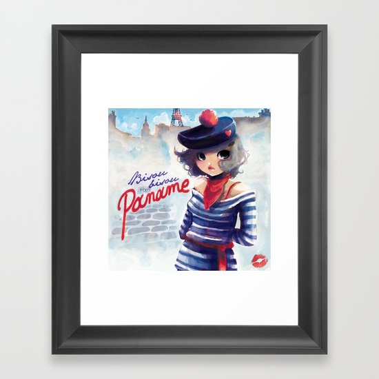 Bisou bisou from Paname Framed Art Print