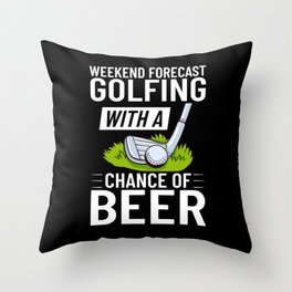 Golf Ball Golfing Player Golfer Training Beginner Throw Pillow