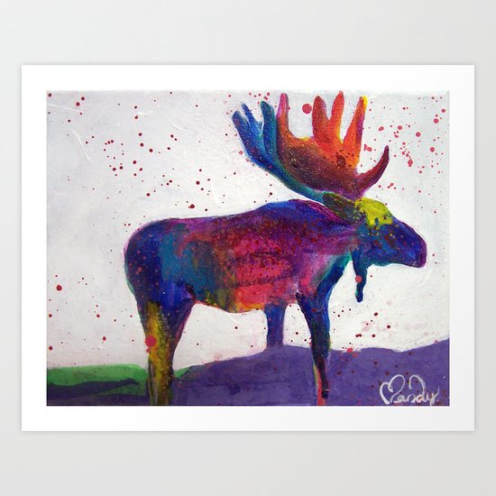 Mooza Moose Art Print
