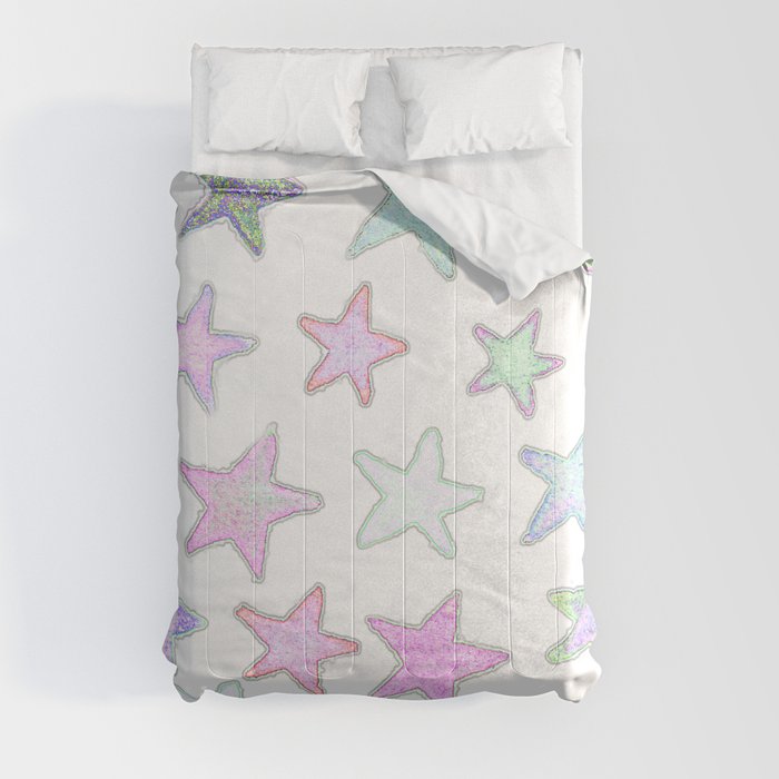 Funky Pastel Stars! Comforter