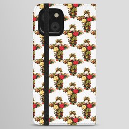 Easter Christian Cross Of Roses Pattern iPhone Wallet Case