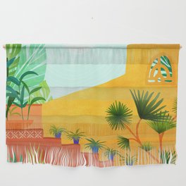 Colorful Tropical Garden Landscape Wall Hanging