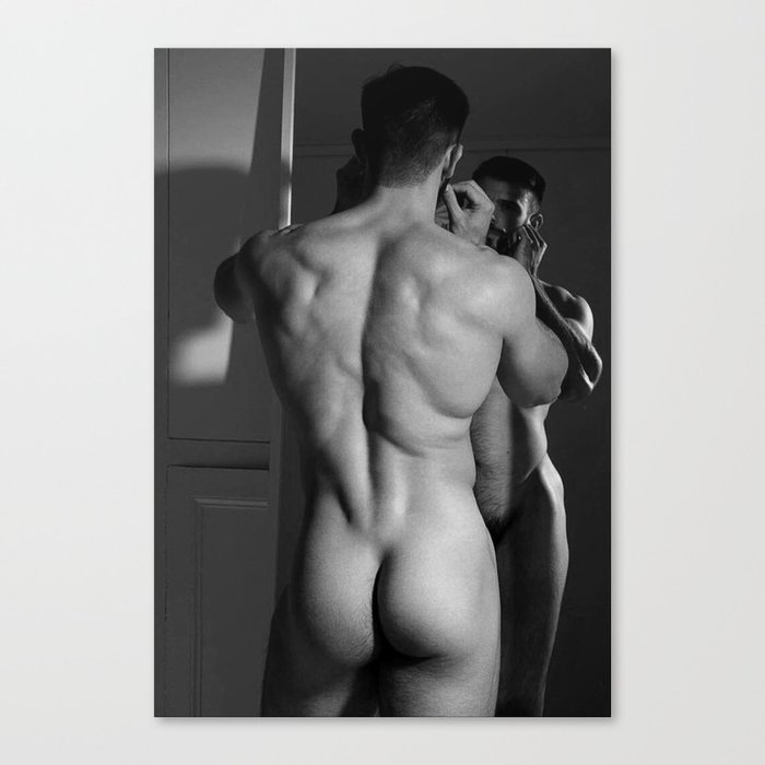 hot sexy man with sexy manly ass, male nude model, erotic male nude, male nude Canvas Print
