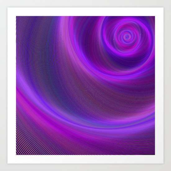 Purple night storm Art Print