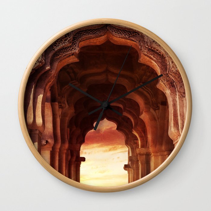 Arch Of Lotus Mahal At Hampi, Karnataka, India Wall Clock