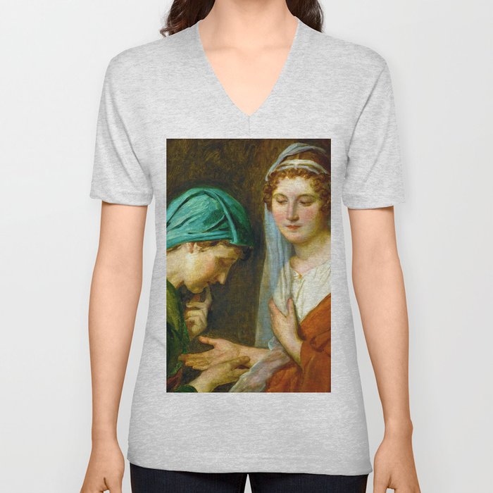 Jacques-Louis David "The Fortune Teller" V Neck T Shirt