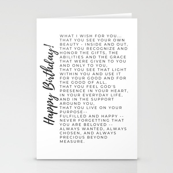 Happy Birthday Greeting Card and Print - What I Wish for You by Christie Olstad Stationery Cards