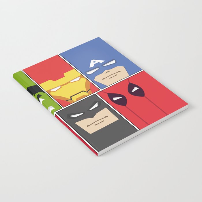 Minimalist Superheroes Notebook