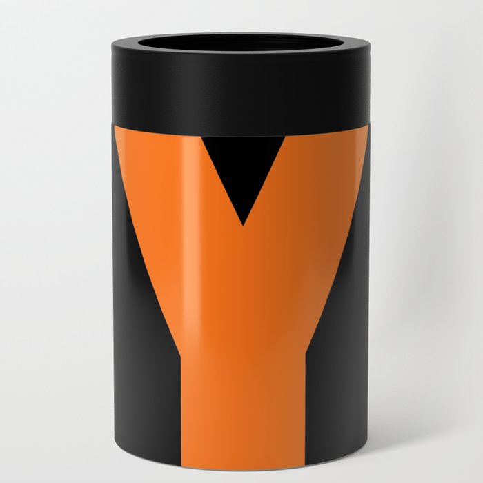 Letter Y (Orange & Black) Can Cooler