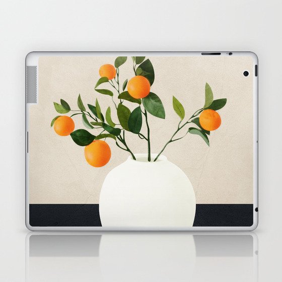  Orange Tree Branch in a Vase 01 Laptop & iPad Skin