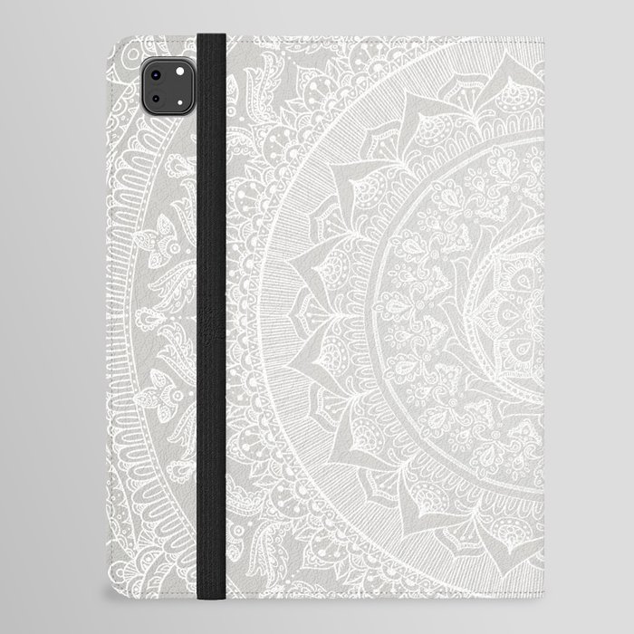 Mandala Soft Gray iPad Folio Case