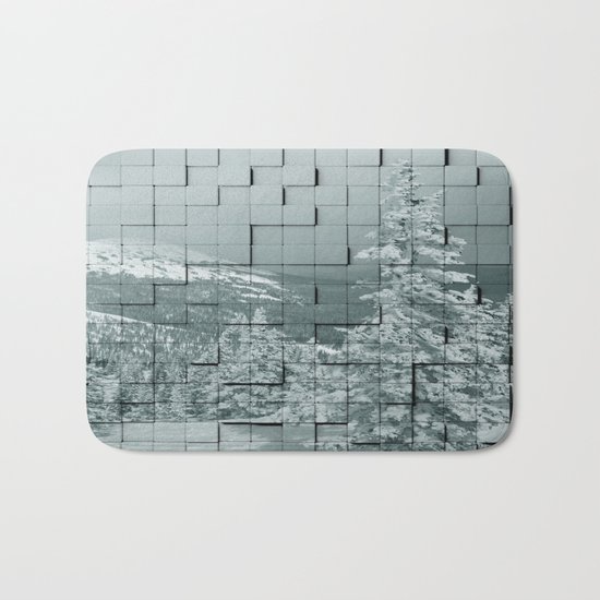 Winter collage Bath Mat