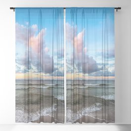 Carry Me South to the Sea - Scenic Sky Over Gulf Coast at Orange Beach Alabama Sheer Curtain