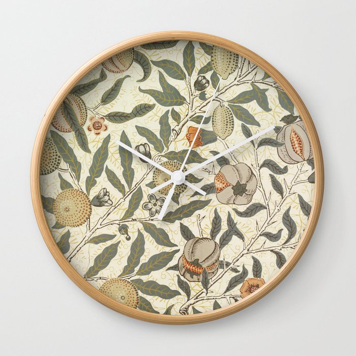 William Morris Fruit Pattern Wall Clock