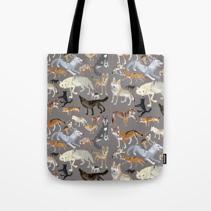 Wolves of the world 1 Tote Bag by Belette Le Pink | Society6