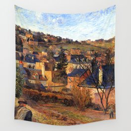 Paul Gauguin Blue Roofs of Rouen Wall Tapestry