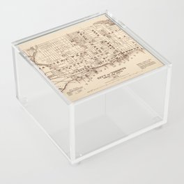 1871 Vintage Map of Toronto Acrylic Box