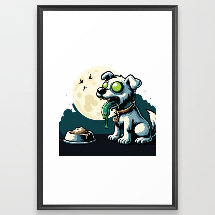 Zombie dog Framed Art Print