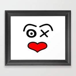 Love face heart Framed Art Print