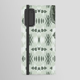 Donkey on a light green patterned background Android Wallet Case