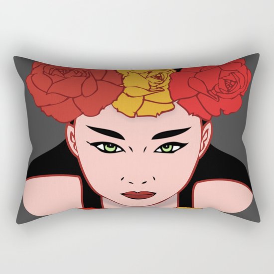 Asian Beauty Rectangular Pillow