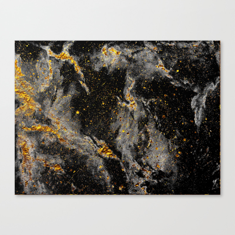 Galaxy Black Gold Canvas Print By Jreidinger Society6