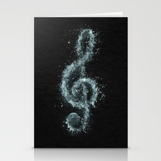 Splash music Stationery Cards