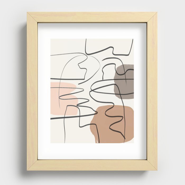 Mid-Century Abstract Recessed Framed Print