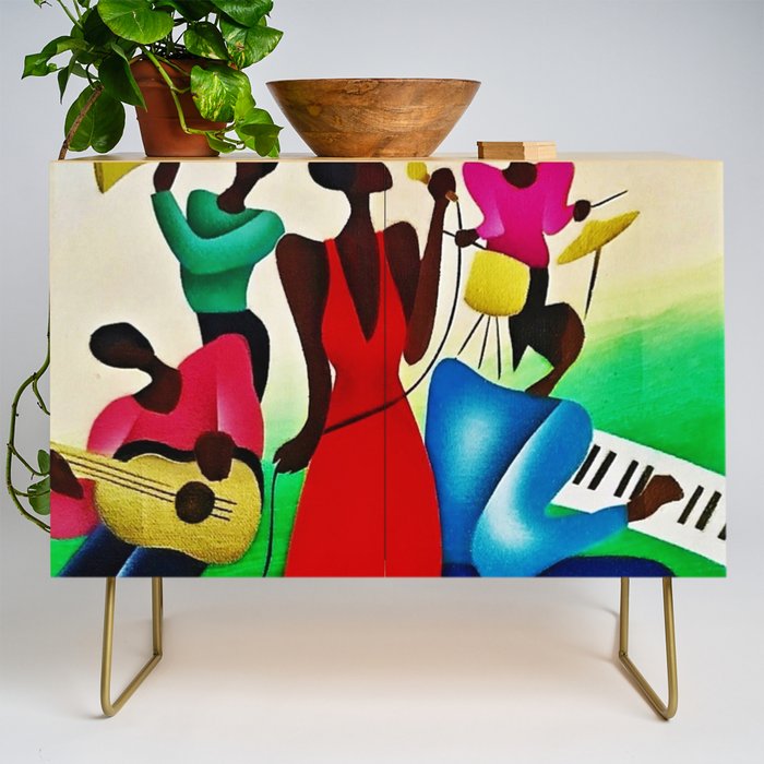 Society6henri Rousseau Mandrill In The Jungle Modern Credenza Cupboard By Alexandra Arts Gold Birch Dailymail