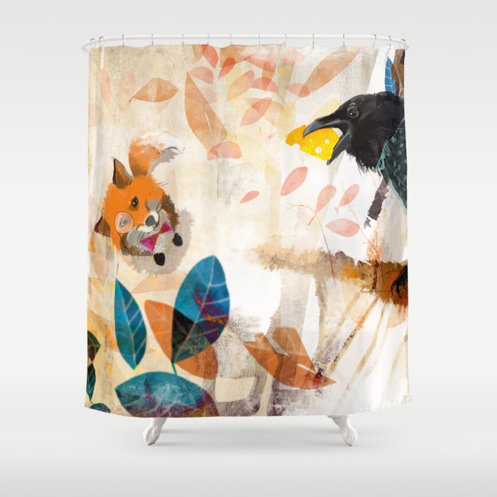 The Raven nad the Fox Shower Curtain