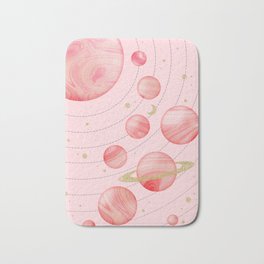 The Pink Solar System Bath Mat