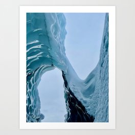 White Ice Waves  Art Print | Glacier, Shapesinnature, Geometricshapes, Icepatterns, Skyblue, Blackice, Pattern, Teal, Photo, Alaska 