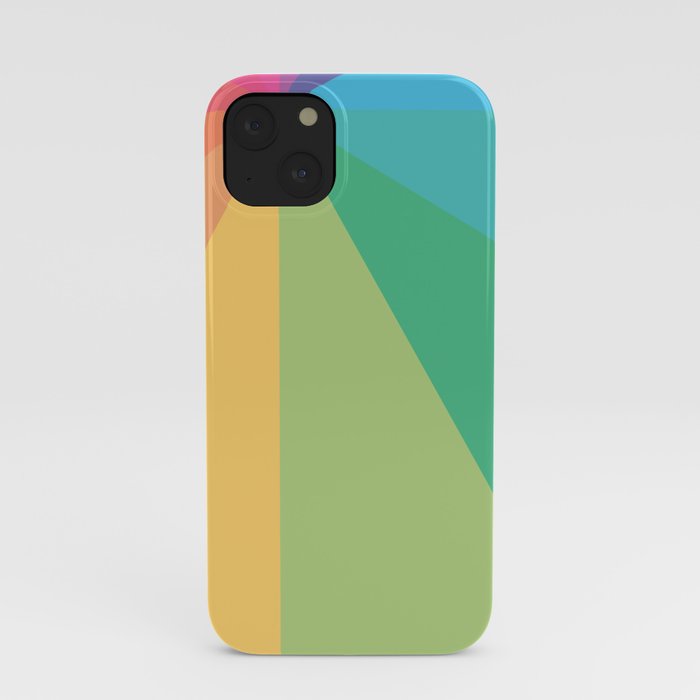 Minimal Simple Colourful Rainbow Circle Design iPhone Case