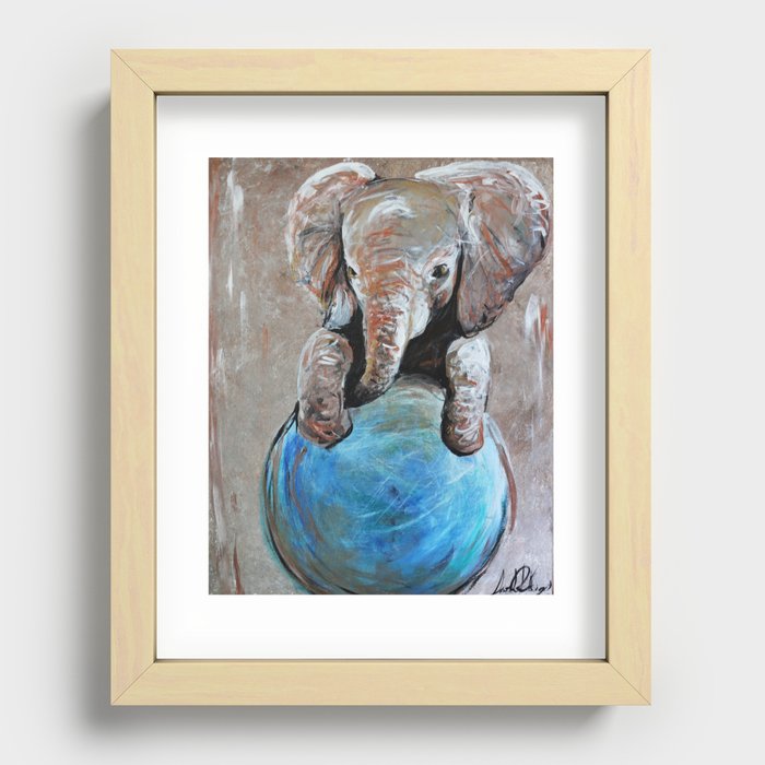Elephant Recessed Framed Print