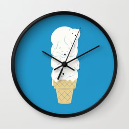 Polar Bear Ice Cream Wall Clock