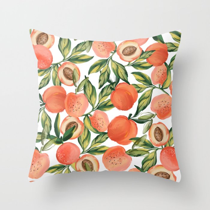 Peach Love Throw Pillow