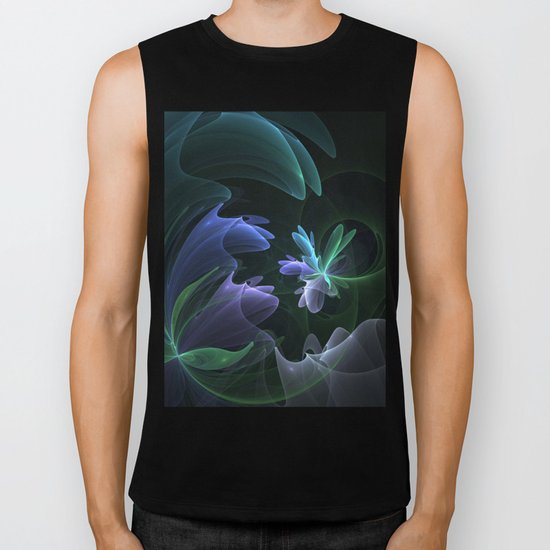 Fractal Flowering Fantasy Biker Tank