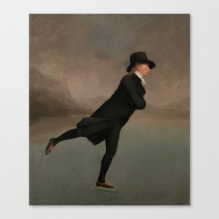 Reverend Robert Walker (1755 - 1808) Skating on Duddingston Loch - by Sir Henry Raeburn Canvas Print