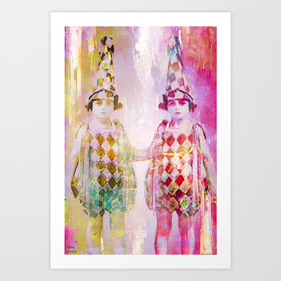 The acrobats Art Print
