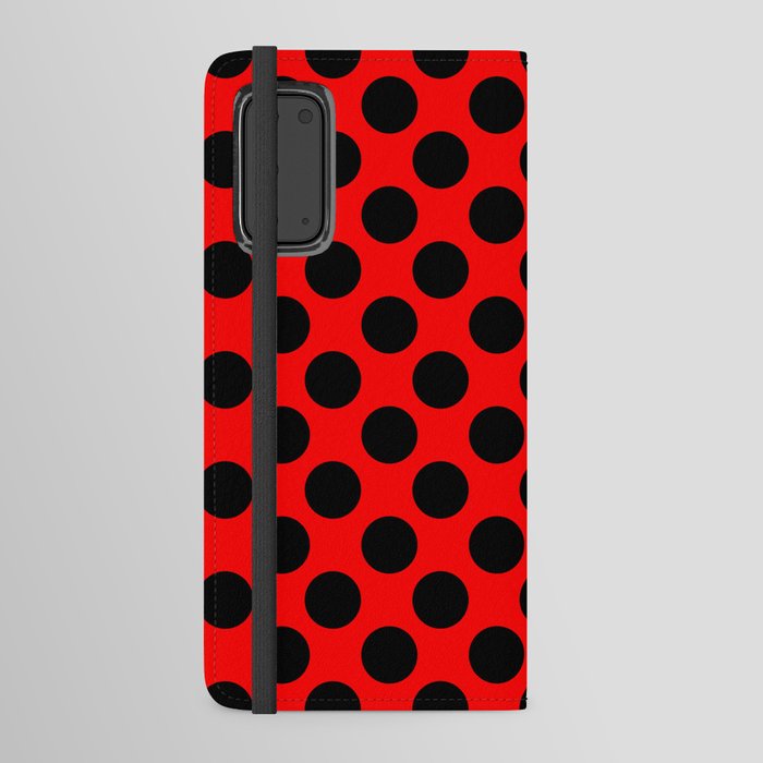Purely Red - polka 3 Android Wallet Case