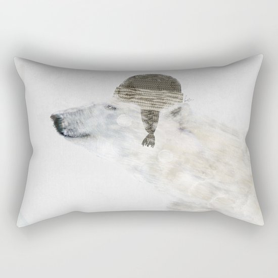 hello there polar bear Rectangular Pillow
