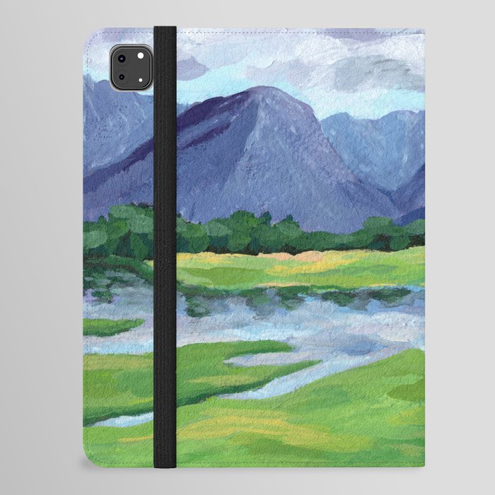 Mountain Lake in the Spring Art Print iPad Folio Case