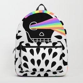 Prism Vision Backpack | Graphicdesign, Unicorn, Digital, Black, Face, Cosmos, Rainbow, Space, Colorful, Laser 