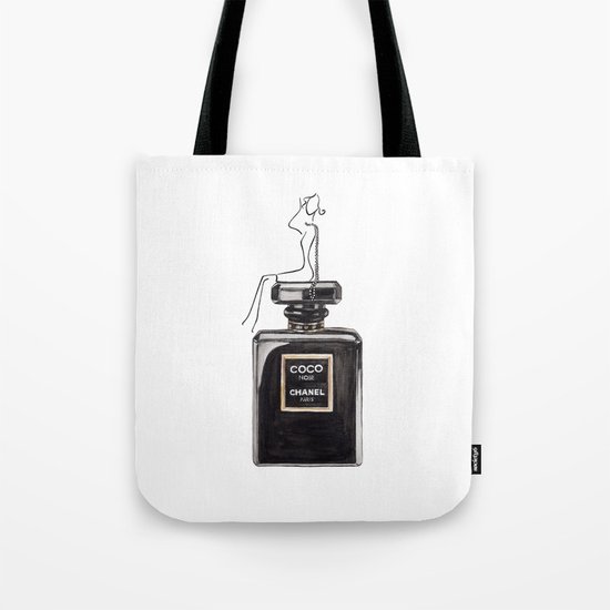 Black Parfum Tote Bag