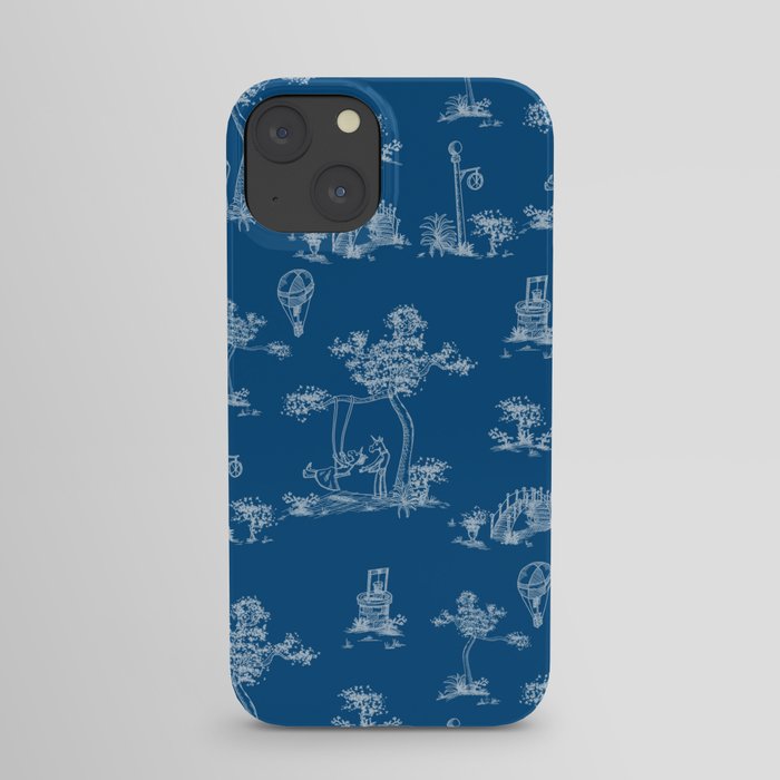 Toile Blue Unicorn iPhone Case