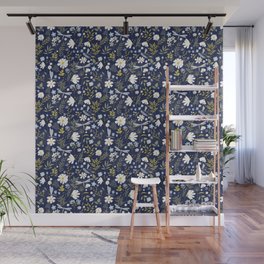 Daisies and Dragonflies Wall Mural