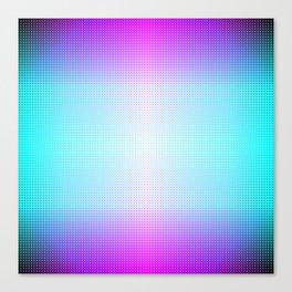 Five color blue, pink, purple, white, black ombre Canvas Print